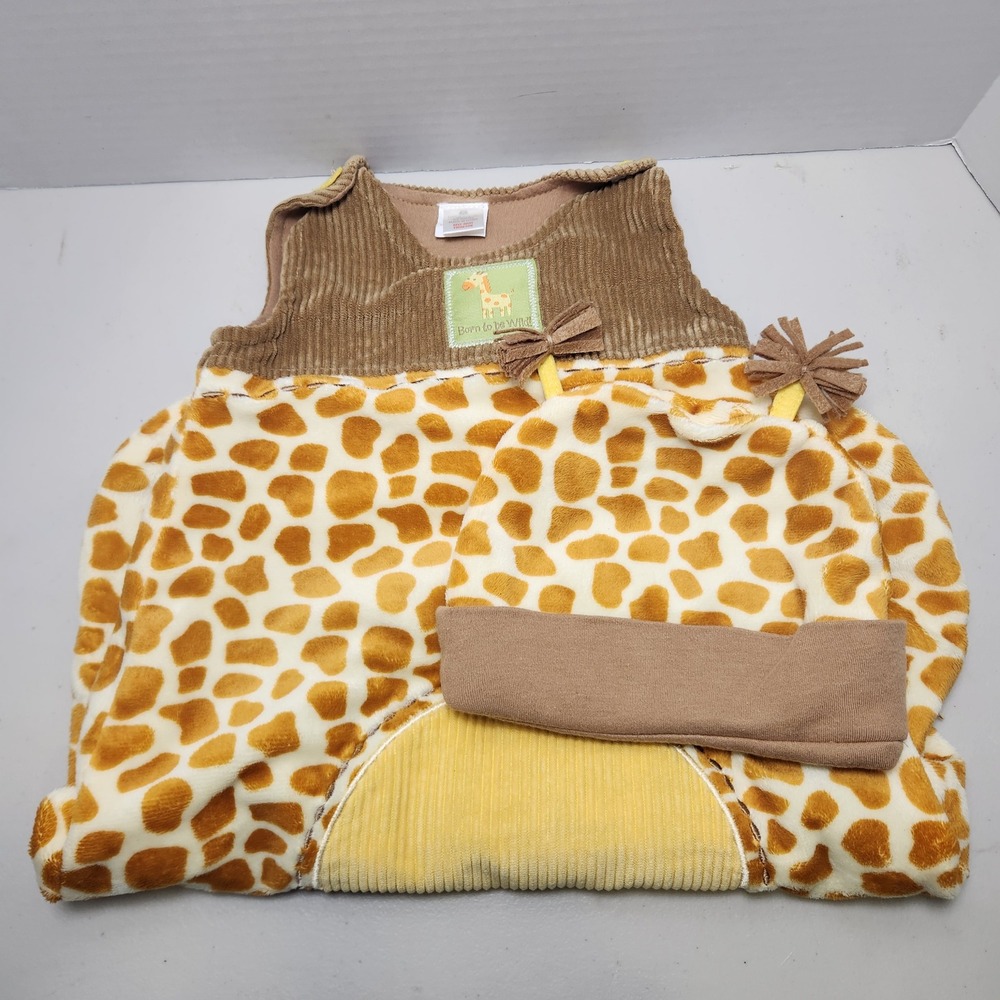 Baby Aspen My Little Giraffe Snuggle Sack 0-6 Months Bottom Zipper Hat Animals